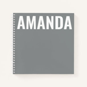 Journal minimaliste moderne de Stone Grey
