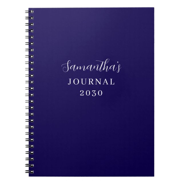Journal moderne personnalisé bleu (Devant)
