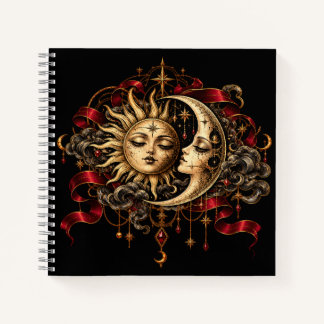 Journal Mystique Gothique Soleil et Lune Céleste