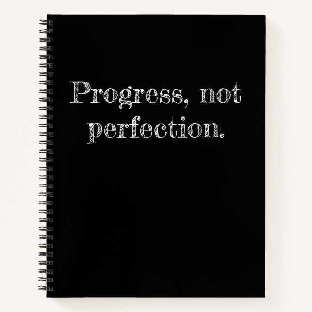 Journal noir de devis de progression Inspirational (Devant)