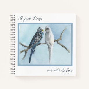 Journal Note Oiseaux Budgies Esquisse carnet d'éc
