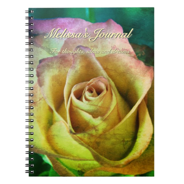 Journal ou Carnet personnalisable rose (Devant)