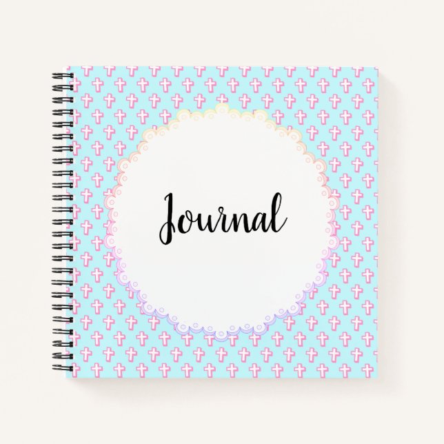 Journal Pastel Cross Motif Carnet de dévotion (Devant)