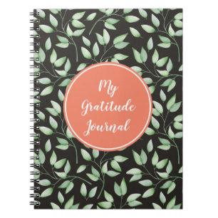 Journal personnalisable avec feuilles verts