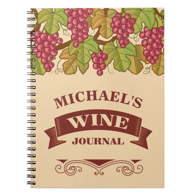 Journal personnalisable de vin (Devant)
