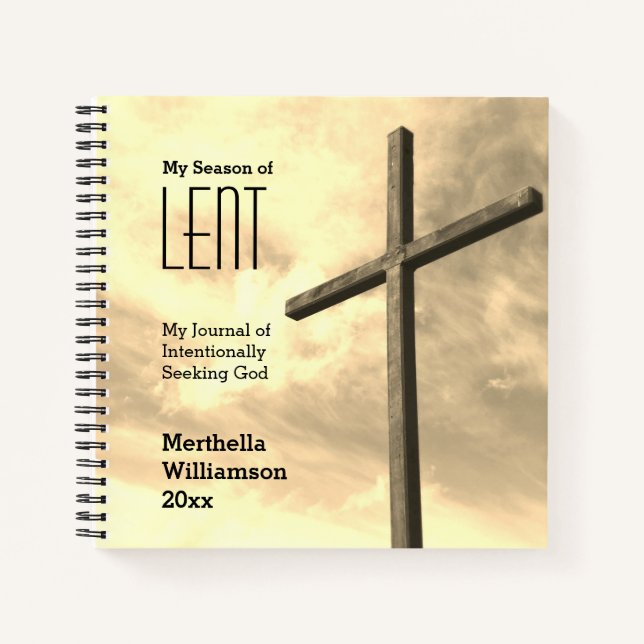 JOURNAL PERSONNALISÉ À la recherche de Dieu Lenten (Devant)