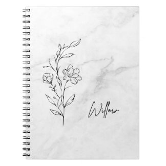 Journal personnalisé avec design floral élégant