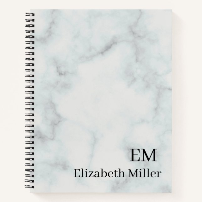Journal personnalisé avec initiales et nom (Devant)