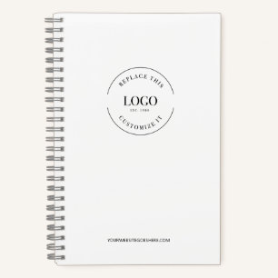 Journal personnalisé avec logo simple et minimalis