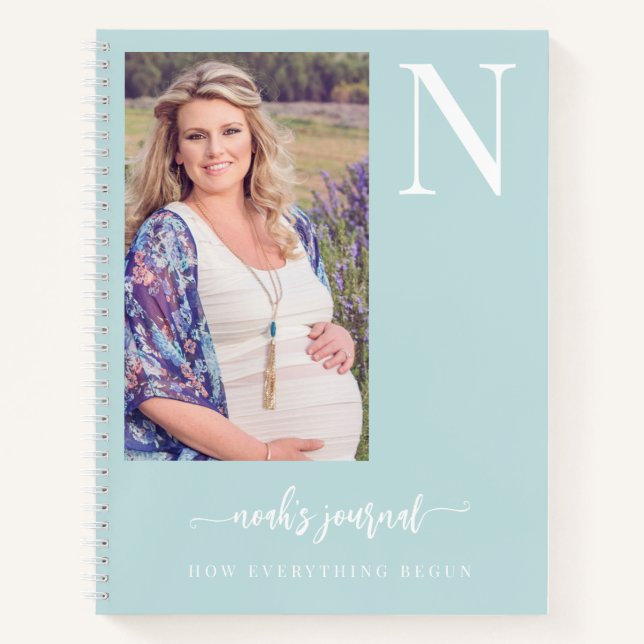 Journal personnalisé avec nom de future maman et p (Devant)