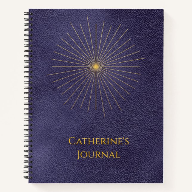 Journal personnalisé bleu Starburst céleste (Devant)