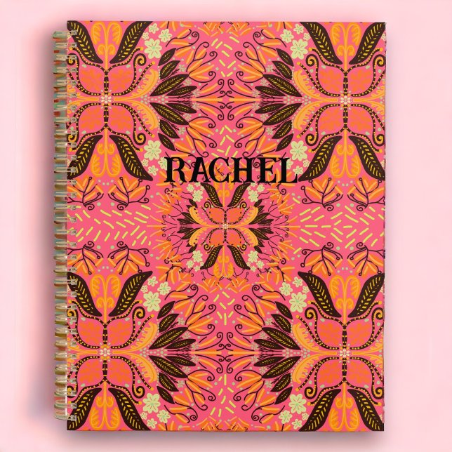 Journal personnalisé Boho rose (Customize this journal planner for any person. Great gift idea.)