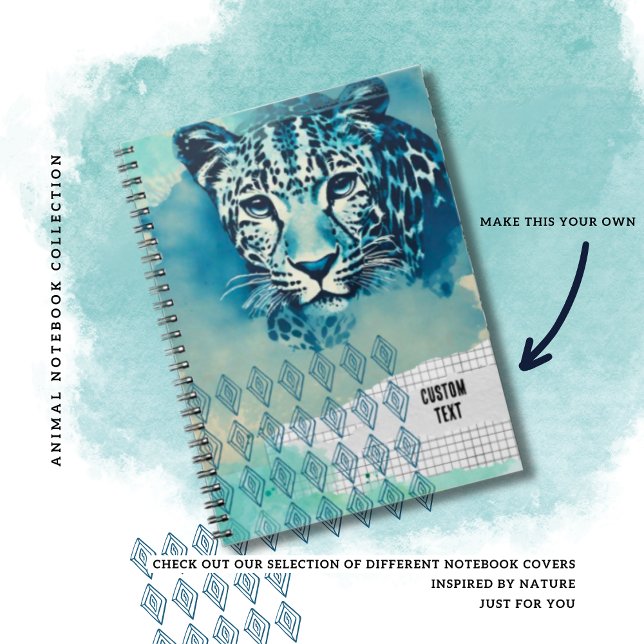 Journal PERSONNALISÉ Carnet Léopard Bleu (Créateur téléchargé)