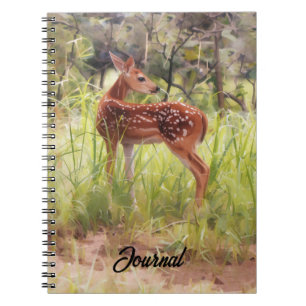Journal personnalisé Cerf Sauvage Douce Biche Faon