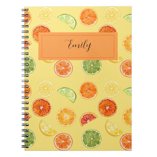 Journal personnalisé Citron & Orange pour l'école (Devant)