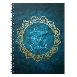 Journal personnalisé de poésie avec le mandala