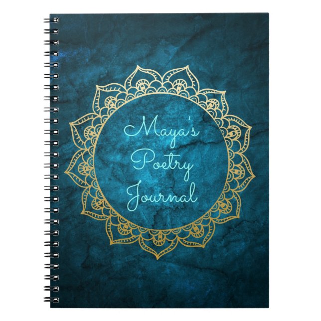 Journal personnalisé de poésie avec le mandala (Devant)
