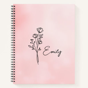 Journal personnalisé Fleur de Naissance, Fleur de