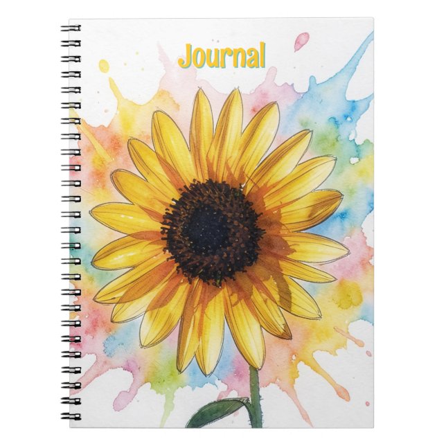 Journal personnalisé Fleur d'éclaboussure de tourn (Devant)