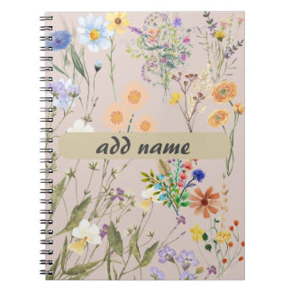 Journal personnalisé fleur sauvage, Femmes Customi