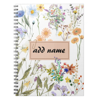 Journal personnalisé fleur sauvage Noteboo Customi