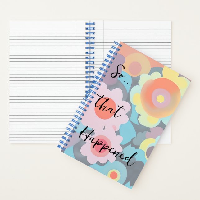 Journal personnalisé fleurs mode rétro (À l'intérieur)