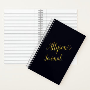 Journal personnalisé glamour or