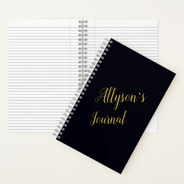 Journal personnalisé glamour or (À l'intérieur)