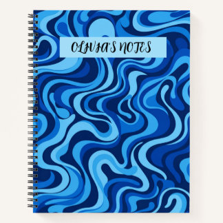 Journal personnalisé moderne avec tourbillons liqu