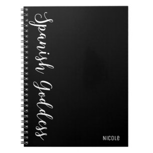 Journal personnalisé moderne déesse espagnole