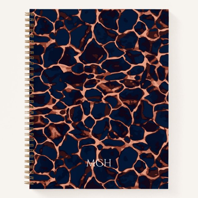 Journal personnalisé Monogramme Carapace de Tortue (Devant)