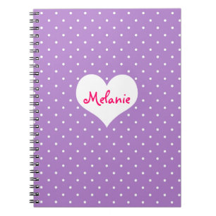 Journal personnalisé par coeur pourpre de très bon