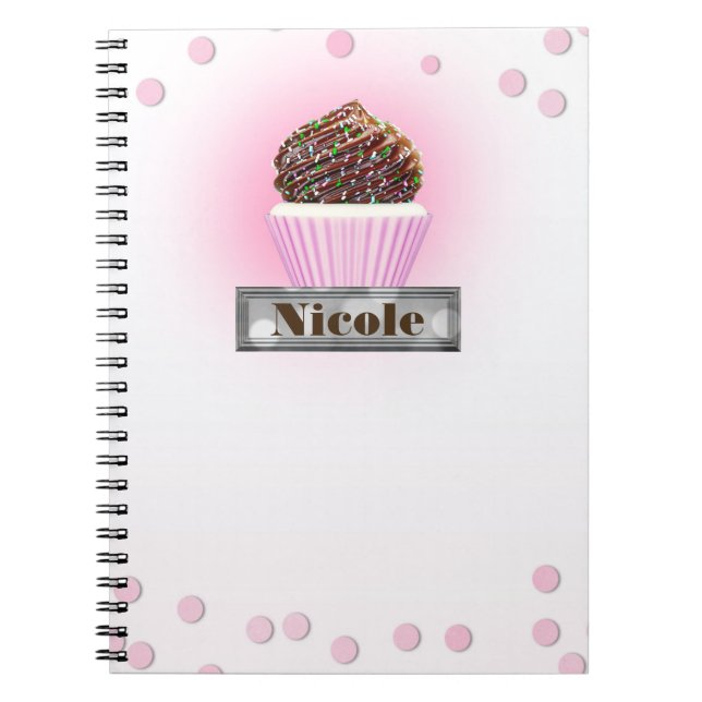 Journal personnalisé Pink Cupcake Confetti Bakery (Devant)