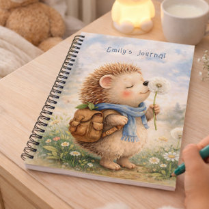 Journal personnalisé pour enfants au hérisson