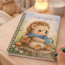 Journal personnalisé pour enfants au hérisson mign