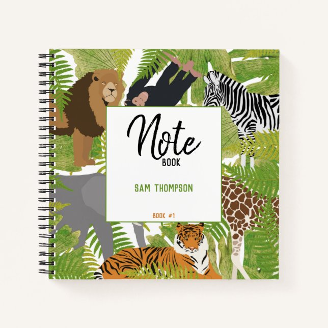 Journal personnalisé pour enfants sur les animaux  (Devant)