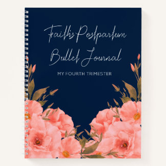 Journal personnalisé pour jeunes mamans avec fleur