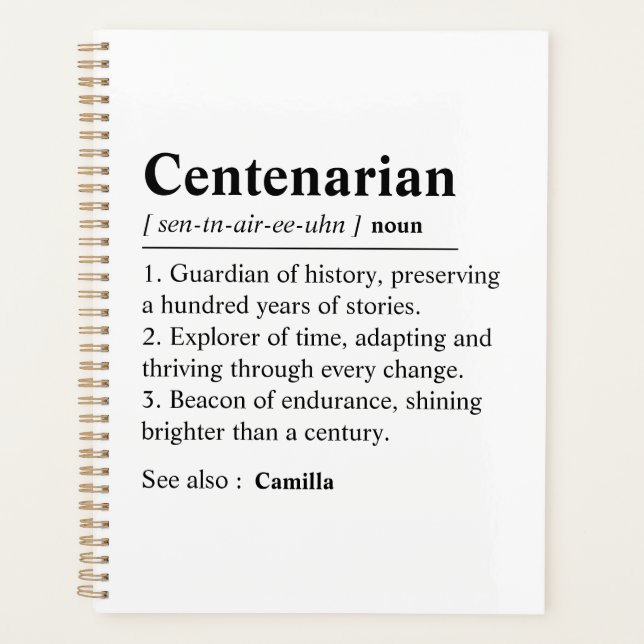 Journal personnalisé pour le 100e anniversaire, ca (Devant)