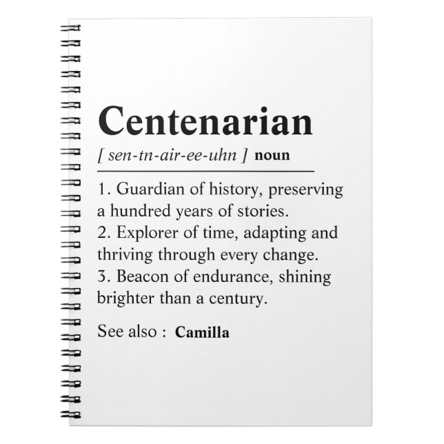 Journal personnalisé pour le 100e anniversaire, ca (Devant)