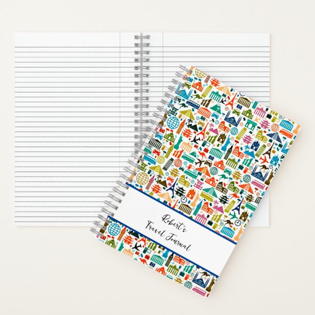Journal personnalisé pour voyager dans le monde (À l'intérieur)