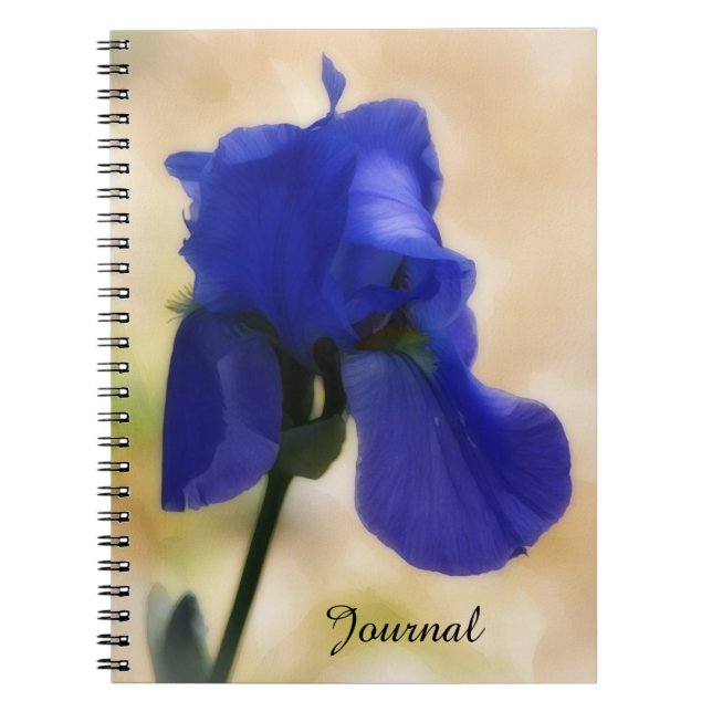 Journal personnel Blue Iris Flower Art (Devant)