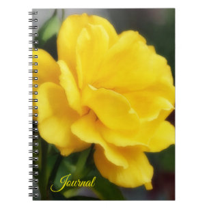 Journal personnel d'art de la fleur de rose jaune