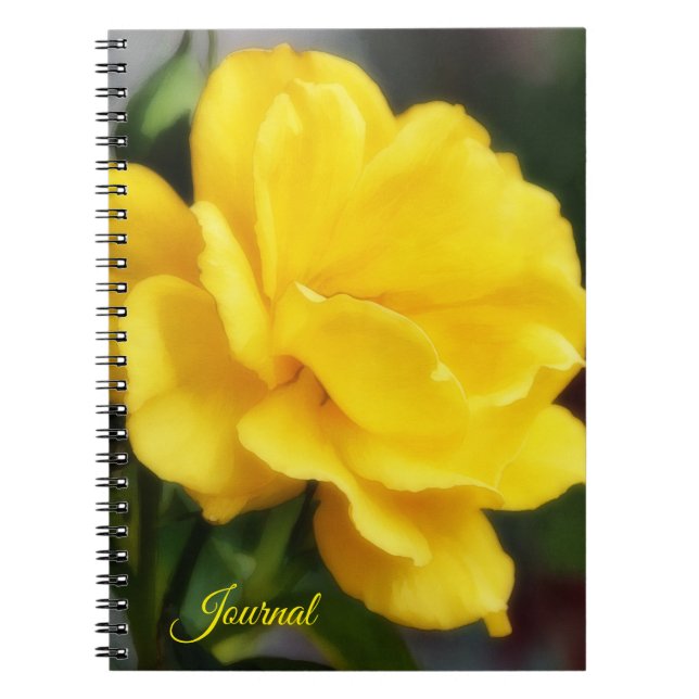 Journal personnel d'art de la fleur de rose jaune (Devant)