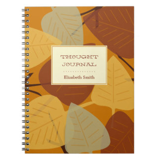 Journal personnel d'automne feuille éparpillé mode