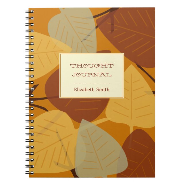 Journal personnel d'automne feuille éparpillé mode (Devant)