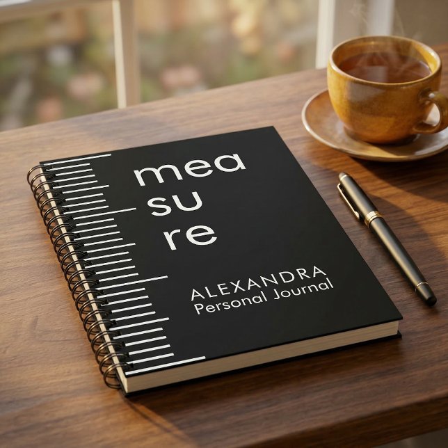 Journal personnel Mesure Noir et Blanc Gras (Créateur téléchargé)
