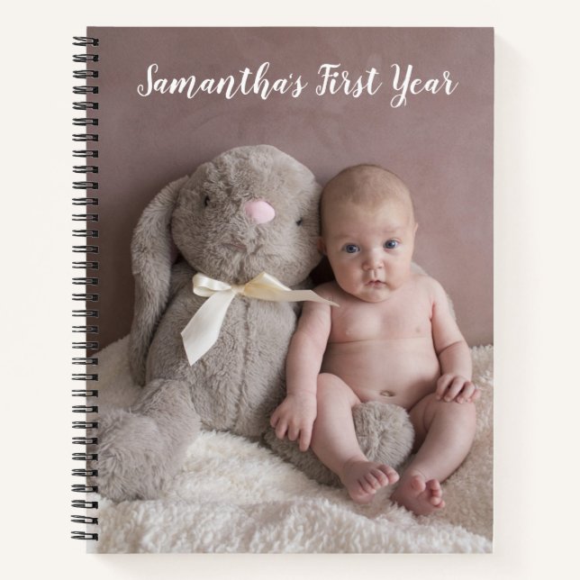 Journal photo de la première année du bébé (Devant)