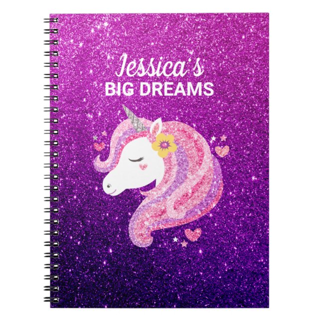 Journal photo Unicorn de la mignonne Parties scint (Devant)