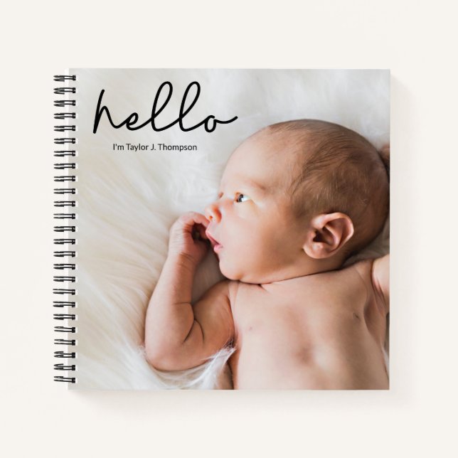 Journal pour bébés personnalisé avec photo et nom (Devant)