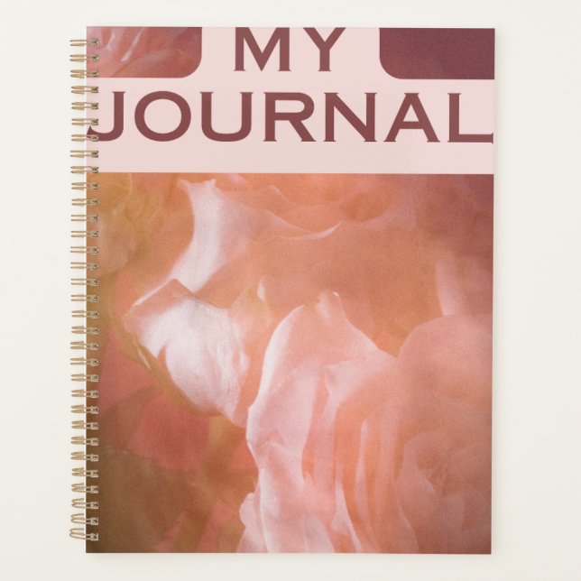 Journal quotidien élégant à la rose apaisée (Devant)